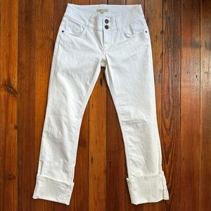 Cabi cuffed straight leg low mid rise jeans